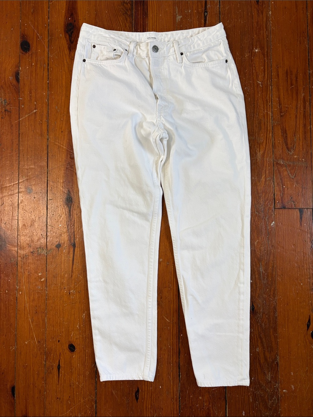 GRLFRND Size 28 White Slim Straight Jeans Kiara White Pants